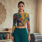 Phulkari Crop Top