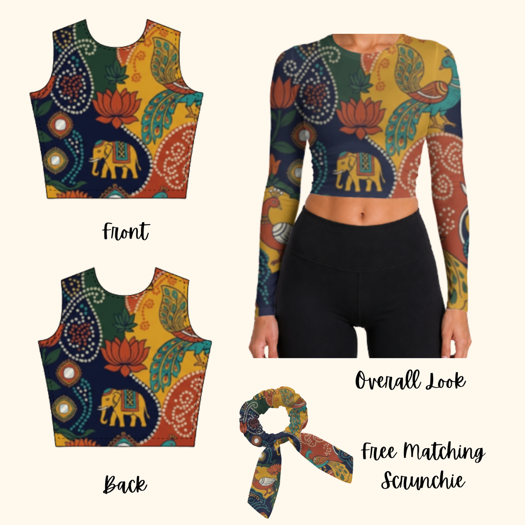 Phulkari Crop Top